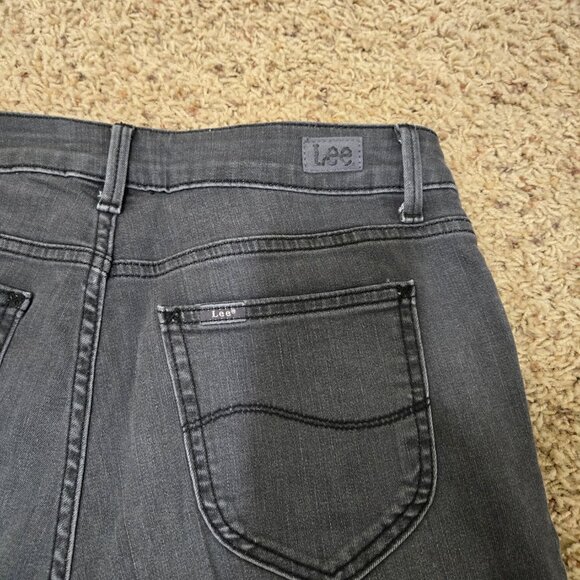 Lee Regular Fit Straight Leg Mid-Rise Gray Jeans Womens Size 10M - Picture 3 of 5